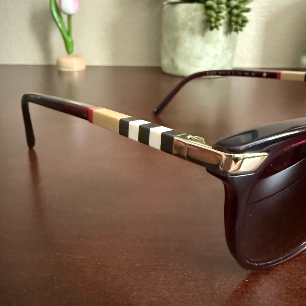 Burberry Sunglasses Bordeaux color with Gold Accents